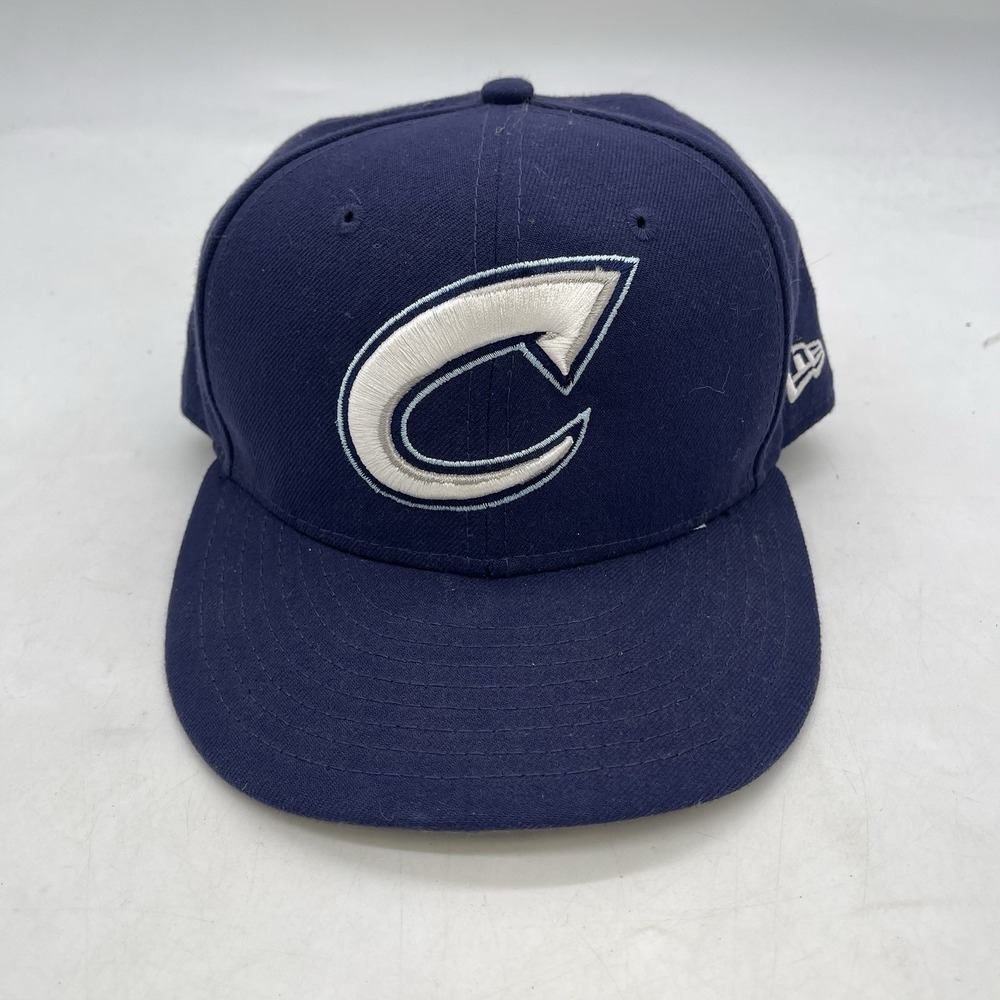 Columbus Clippers Hat Cap Fitted Mens 7 1/4 Blue White Minor League Baseball
